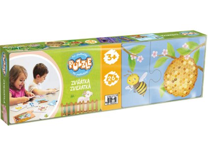 JIRI MODELS Puzzle naučné Zvířátka pro předškoláky 26 dílků