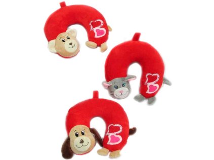 PLYŠ Nákrčník dětský zvířátko 26x27cm Love 3 druhy *PLYŠOVÉ HRAČKY*