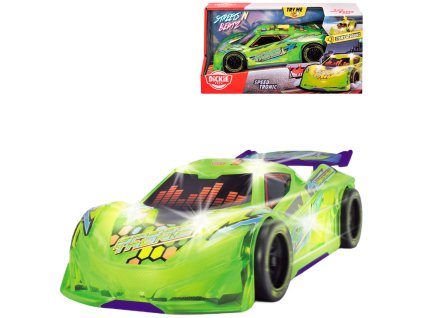 DICKIE Auto Speed Tronic závodní zelené na setrvačník na baterie Světlo Zvuk