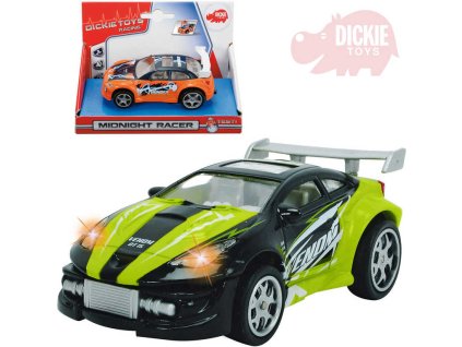 DICKIE Auto Midnight Racer 12cm na zpětný nátah 2 barvy Zvuk plast