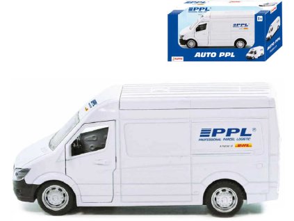 Auto přepravní společnost PPL kovová dodávka 14cm zpětný chod