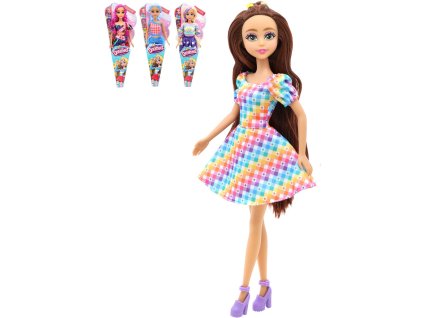 Dreameez mini panenka fashion dlouhé vlasy v kornoutku 4 druhy