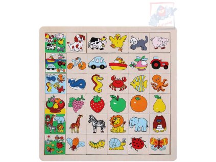 OLYMPTOY WOODY Přilož kam co patří velké 6x6