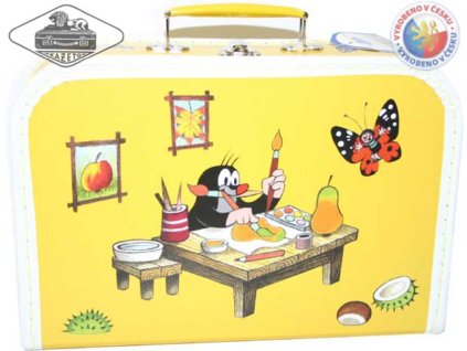 KAZETO Kufr KRTEK (krteček) žlutý střední kufřík