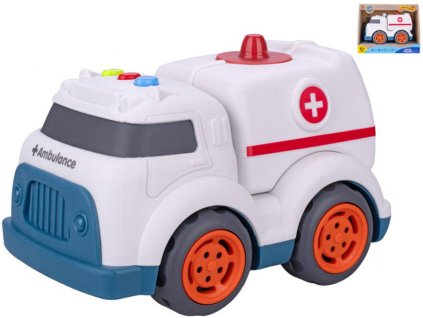Auto baby ambulance volný chod sanitka na baterie Světlo Zvuk