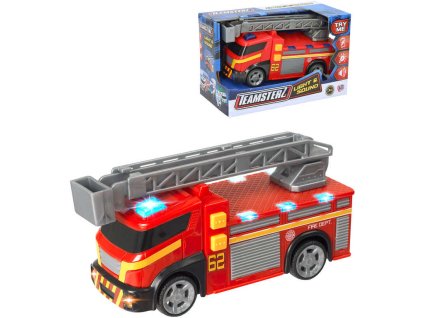 Teamsterz auto červené hasiči 15cm na baterie Světlo Zvuk plast