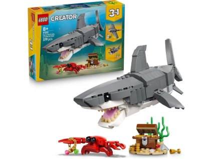 LEGO CREATOR Divoký žralok a truhla s pokladem 3v1 31381 STAVEBNICE