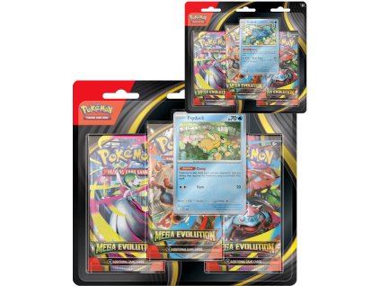 Pokémon TCG: ME01 Mega Evolution 3 pack Blister Booster 2 druhy
