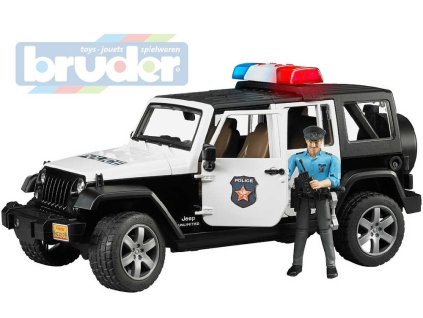 BRUDER 02526 (2526) Auto jeep Wrangler Rubicon Policie + figurka model 1:16
