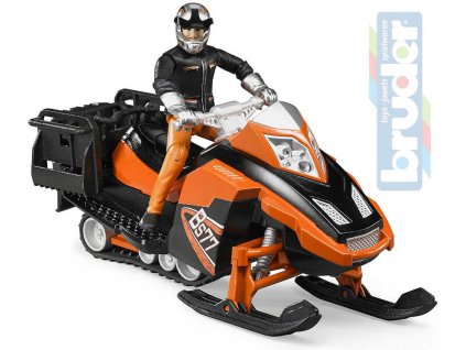 BRUDER 63101 Model 1:16 sněžný skútr 21cm set s řidičem plast