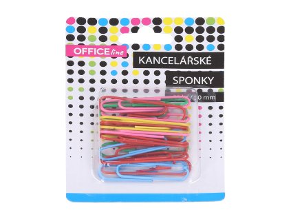 Sponka kancelářská barevná 20 ks, 50 mm