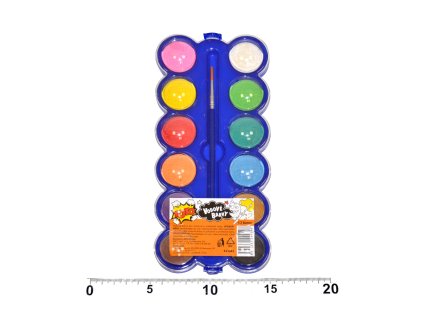 Vodové barvy se štetcem 12 ks
