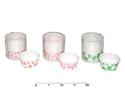 Košíčky cukrářské pevné barevné (pr.7,5cm, v.4cm) - 25ks
