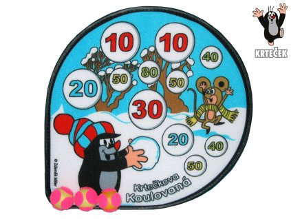 Krteček terč - suchý zip Zimní hrátky