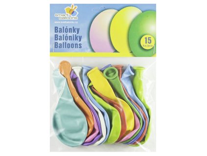 Balónek nafukovací - sada 15ks PASTELOVÉ 26cm