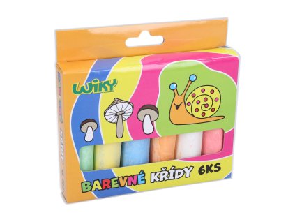 Křídy chodníkové barevné 6ks