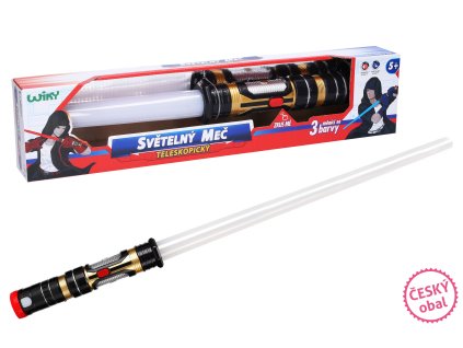 Meč světelný teleskopický 80 cm - český obal