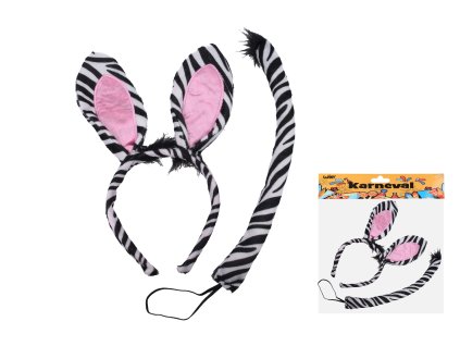 Set karneval - čelenka zebra