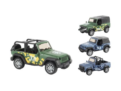 Auto vojenské kovové 11 cm
