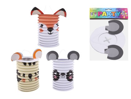 Lampion válec 15 cm Zvířátka