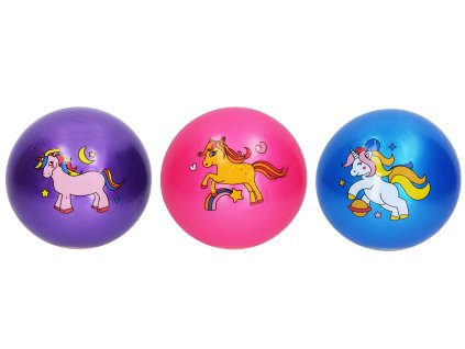 Míč gumový nenafouknutý jednorožec 22 cm