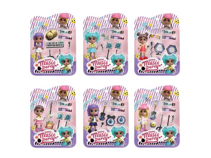 Panenka s hudebními nástroji 9 cm