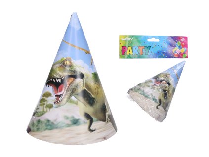 Párty kloboučky DINO 15 cm, 6 ks
