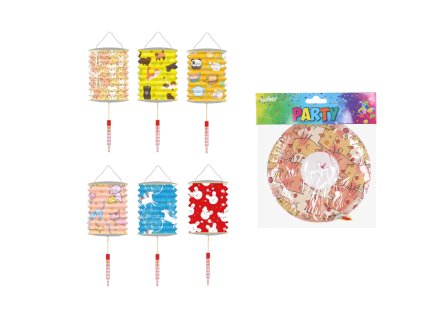 Lampion válec 16 cm Zvířátka