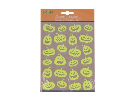 Nálepky svítící ve tmě 25x14,4 cm Dýně HALLOWEEN