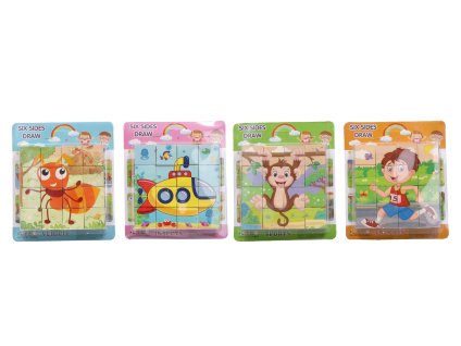 Kostky obrázkové dřevěné 12x12 cm