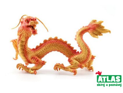 G - Figurka Drak čínský zlatý 15,5 cm
