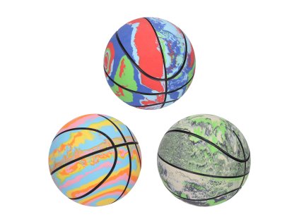 Míč basketbal duhový 9 cm
