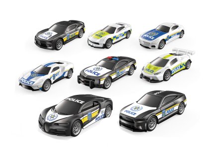 Auto policie na zpětné natažení 4 ks 7,3 cm