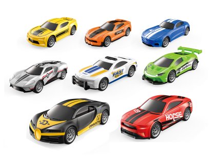 Auto závodní na zpětné natažení 4 ks 7 cm