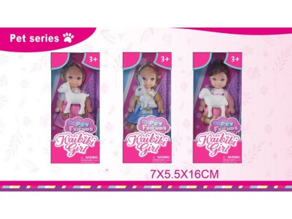 Panenka s mazlíčkem 11,5 cm