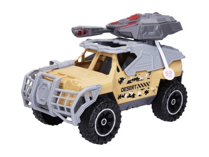 Auto vojenské s dělem a efekty 33,5 cm