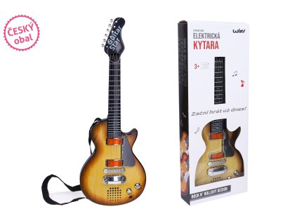 Elektrická kytara s efekty 55 cm - český obal