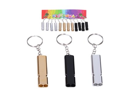 Klíčenka píšťalka dvojitá 5,6x1,5x0,8 cm