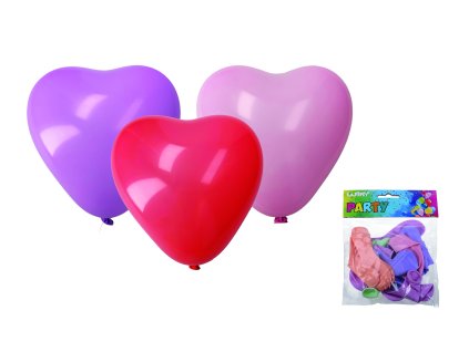 Balónek nafukovací - sada 10 ks srdce, pastelové barvy