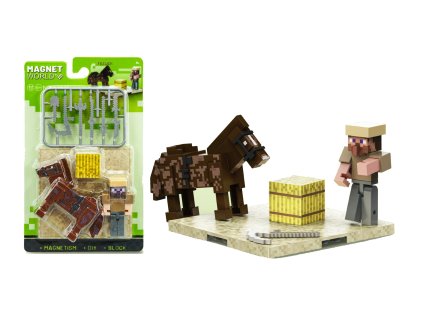 Stavebnice Magnet World bojovník s koněm
