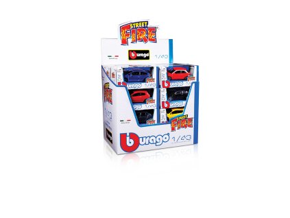 Bburago 1:43 Street Fire (DISPLAY 24ks) ASST