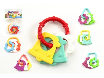 Kousátko tvary plast 8cm mix barev v sáčku 0m+