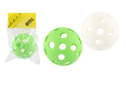 Míček florbalový plast průměr 7cm 3 barvy v sáčku