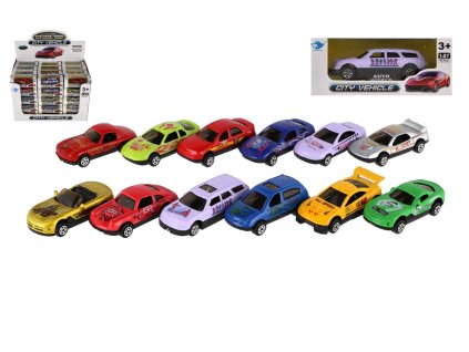 Auto kov 7cm v krabičce mix druhů 60ks v boxu