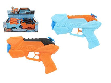 Vodní pistole plast 19cm 2 barvy 12ks v boxu