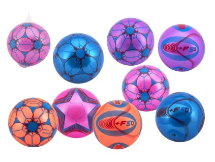 Míč barevný nafouknutý guma 23cm mix barev v síťce