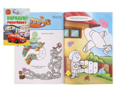 Pracovní sešit 101 aktivit s nálepkami Dopravní prostředky  CZ verze 21x30cm