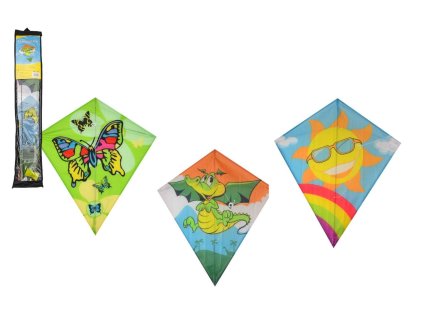 Drak létající nylon 60x70cm 3 druhy v sáčku