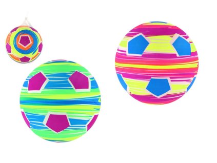 Míč nafouknutý barevný průměr 22cm 3 barvy v síťce