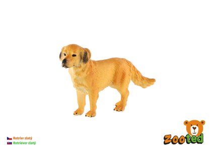 Retrívr zlatý - pes domácí zooted plast 10cm